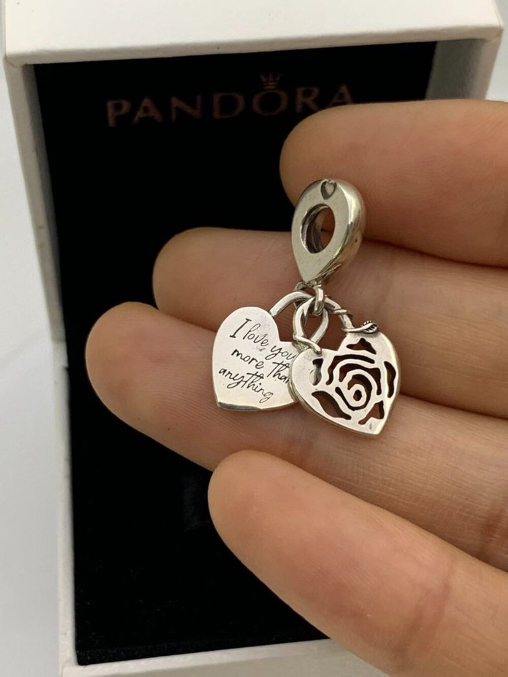 ✨✨Pandora Rose Heart Padlock Dangle Charm